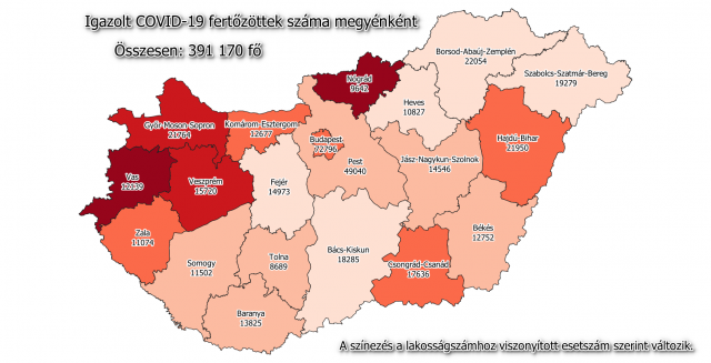 Koronavírus: 1548-cal nőtt a fertőzöttek száma Magyarországon